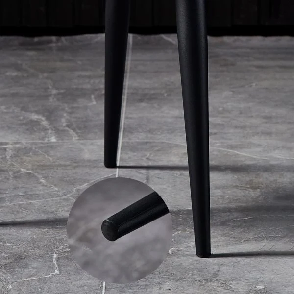 Sedie da pranzo stile moderno Sedia laterale senza braccioli per cucina con gambe metallo Clearhalo