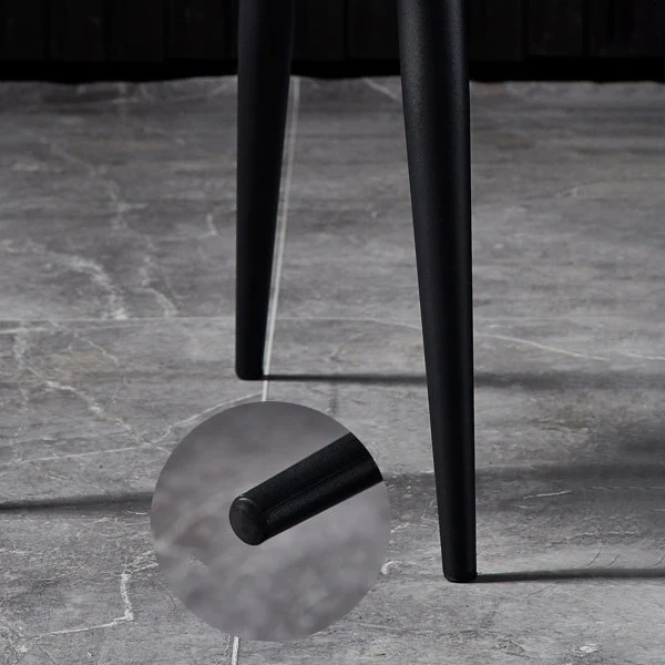 Sedie da pranzo stile moderno Sedia laterale senza braccioli per cucina con gambe metallo Clearhalo
