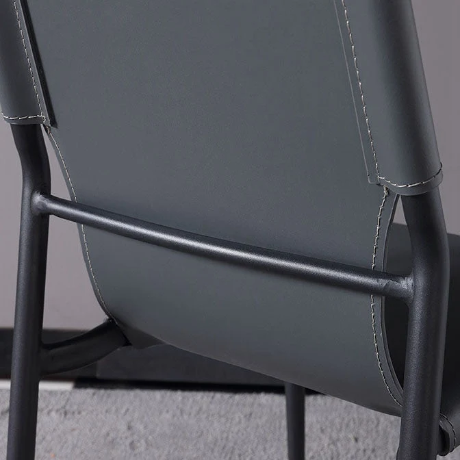 Sedie da pranzo stile moderno Sedia laterale da cucina senza braccioli con gambe metallo Clearhalo