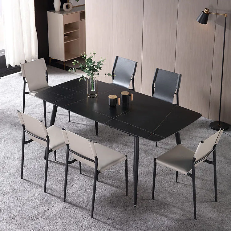 Sedie da pranzo stile moderno Sedia laterale da cucina senza braccioli con gambe metallo Clearhalo