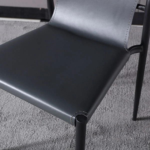 Sedie da pranzo stile moderno Sedia laterale da cucina senza braccioli con gambe metallo Clearhalo
