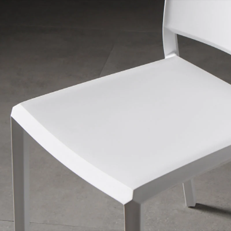Sedie da pranzo stile moderno Sedia laterale plastica senza braccioli per cucina Clearhalo
