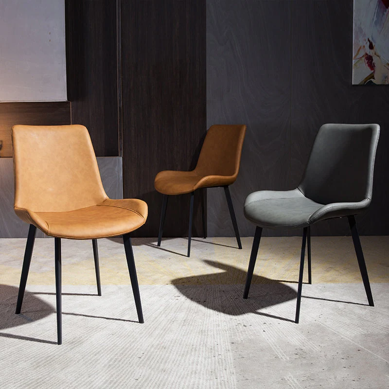 Sedie da pranzo stile moderno Sedia da pranzo senza braccioli metallo per cucina Clearhalo