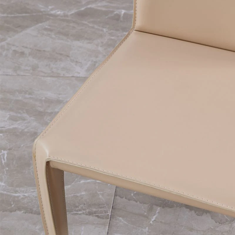 Sedie da pranzo stile moderno Sedia da pranzo senza braccioli con gambe metallo per cucina Clearhalo