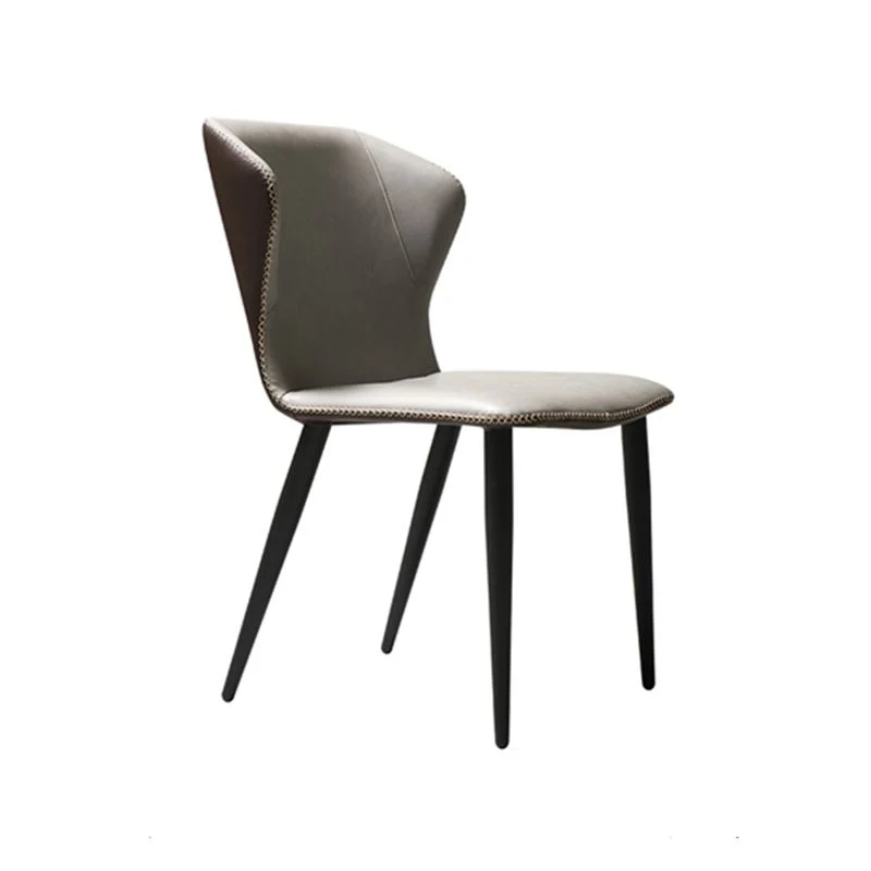 Sedie da pranzo stile moderno Sedie bergère senza braccioli per cucina con gambe metallo Clearhalo