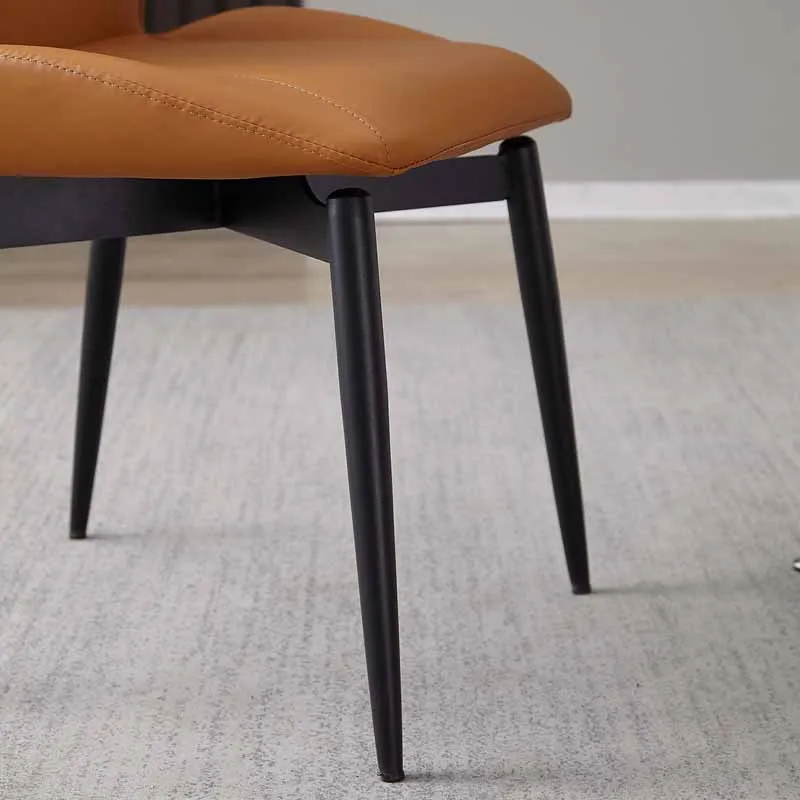 Sedie da pranzo stile moderno Sedie con schienale laterale metallo senza braccioli per cucina Clearhalo