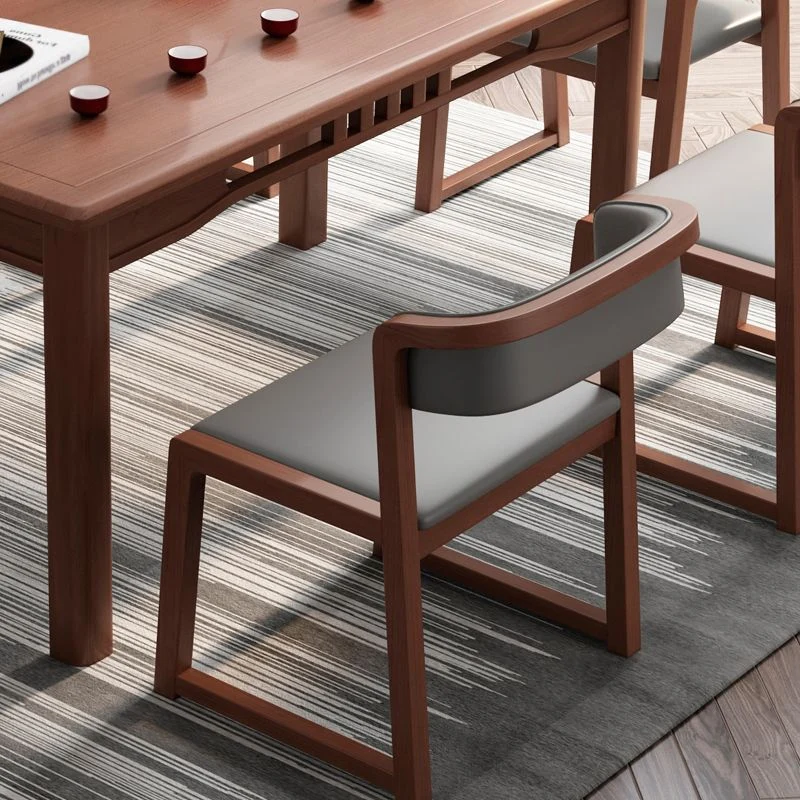 Sedie da pranzo stile moderno Sedie laterali legno massello per sala da pranzo Clearhalo