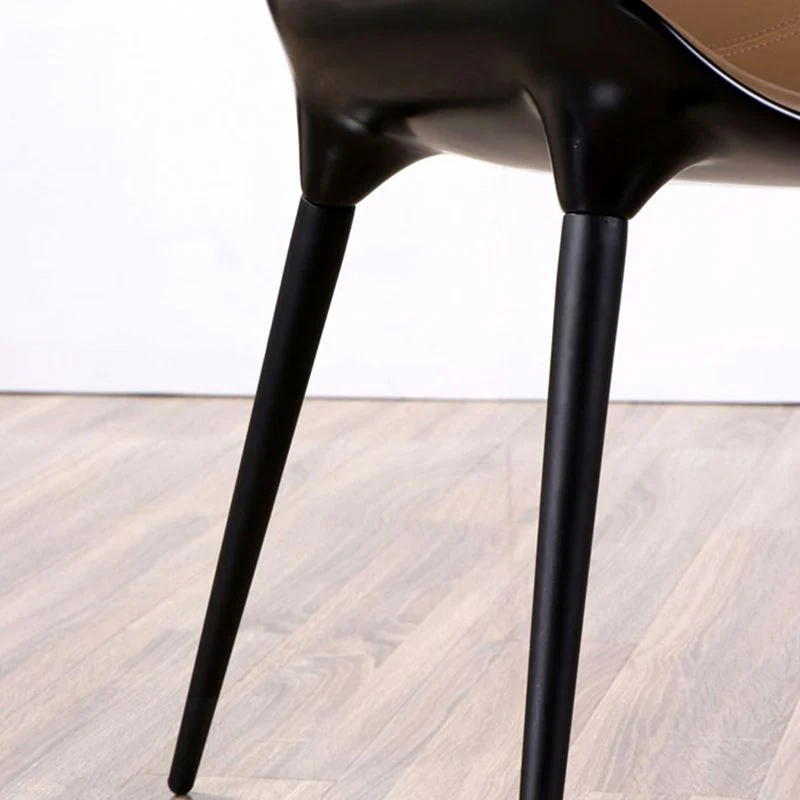Sedie da pranzo stile moderno Sedie laterali da cucina senza braccioli con gambe metallo Clearhalo