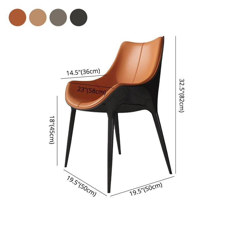 Sedie da pranzo stile moderno Sedie laterali da cucina con gambe metallo Clearhalo