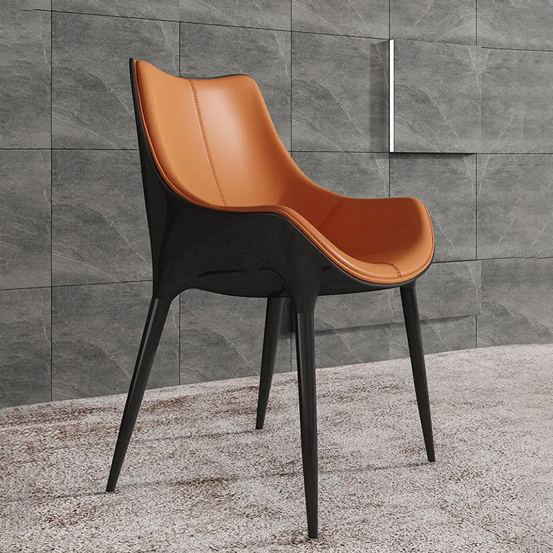 Sedie da pranzo stile moderno Sedie laterali da cucina con gambe metallo Clearhalo