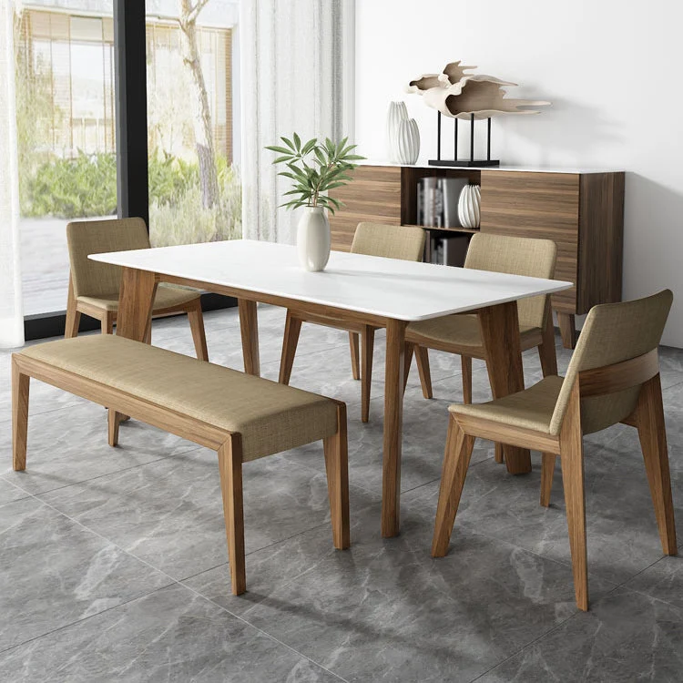Sedie da pranzo stile moderno Sedie da pranzo senza braccioli con gambe legno Clearhalo