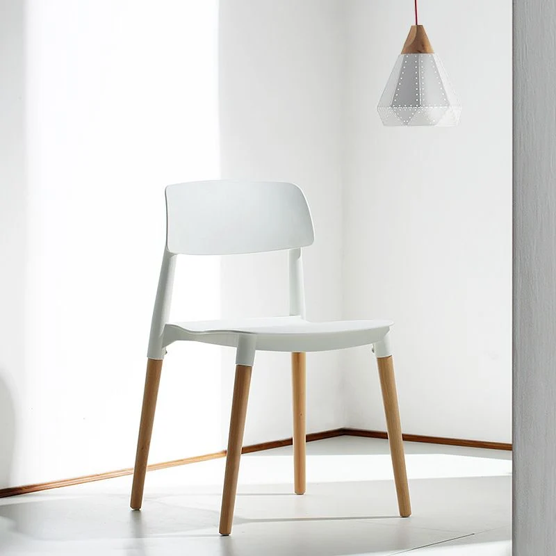 Sedie da pranzo stile moderno Sedie da pranzo senza braccioli con gambe legno per cucina Clearhalo
