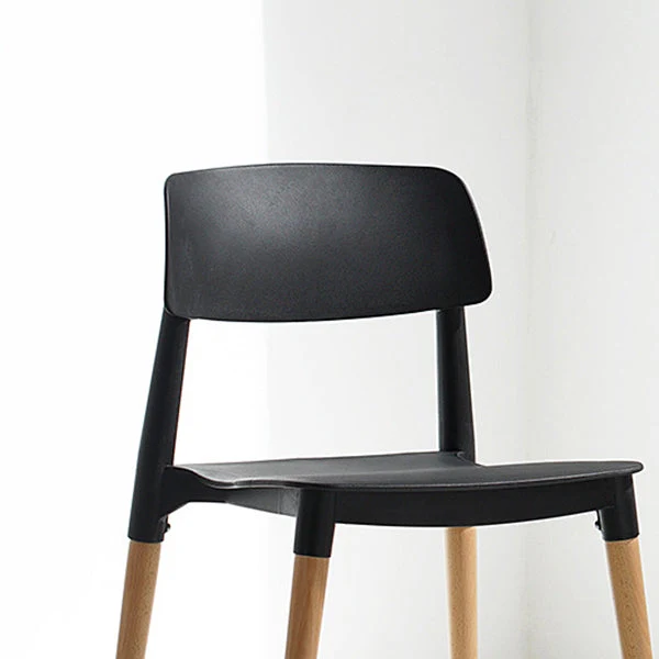 Sedie da pranzo stile moderno Sedie da pranzo senza braccioli con gambe legno per cucina Clearhalo