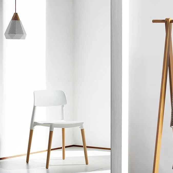 Sedie da pranzo stile moderno Sedie da pranzo senza braccioli con gambe legno per cucina Clearhalo