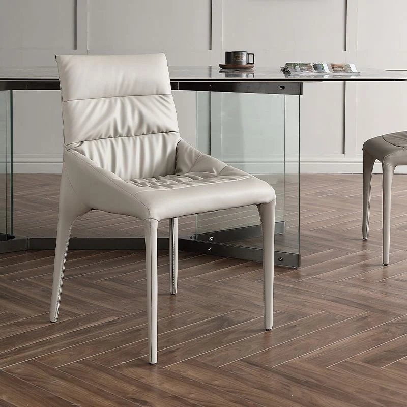 Sedie da pranzo stile moderno Sedie senza braccioli per cucina con gambe metallo Clearhalo