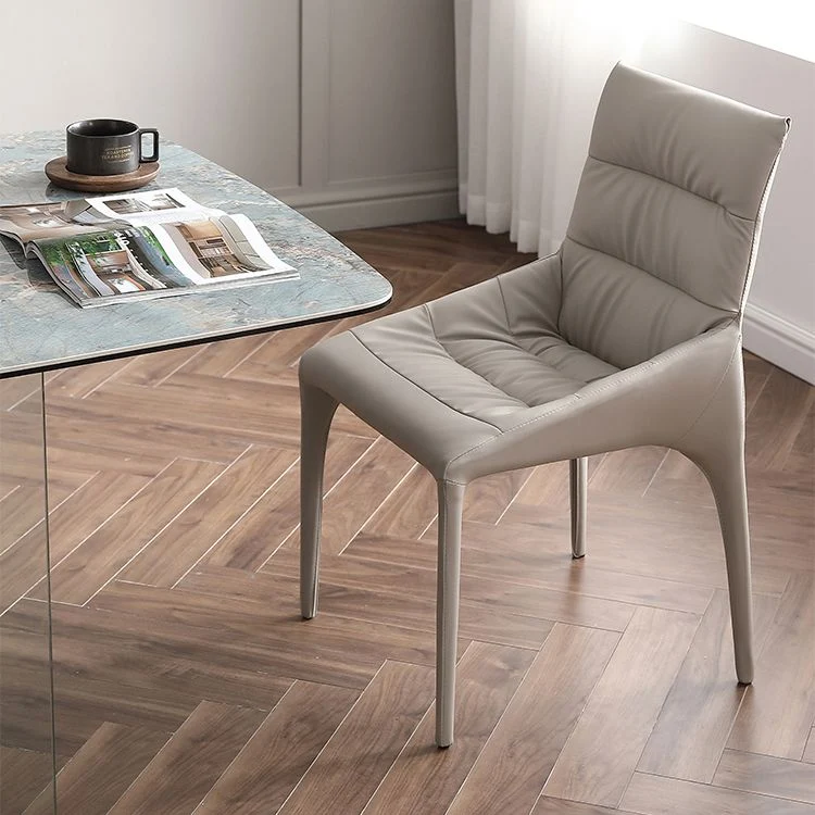 Sedie da pranzo stile moderno Sedie senza braccioli per cucina con gambe metallo Clearhalo