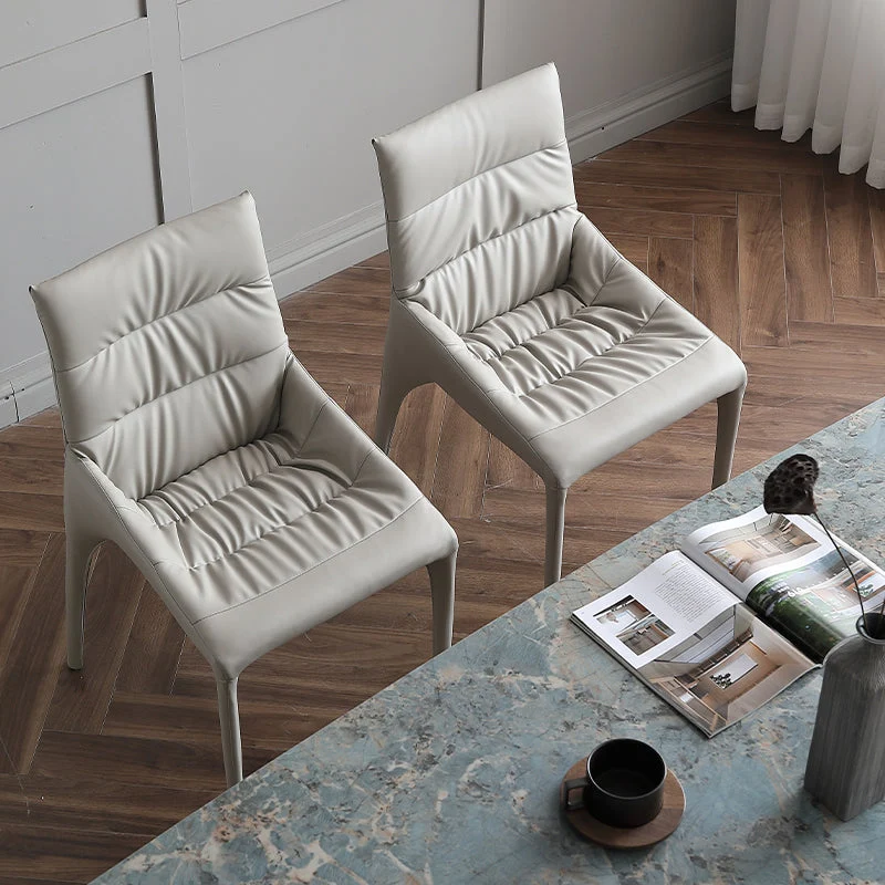 Sedie da pranzo stile moderno Sedie senza braccioli per cucina con gambe metallo Clearhalo