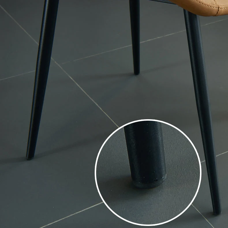 Sedie da pranzo stile moderno Sedie senza braccioli con gambe metallo per cucina Clearhalo