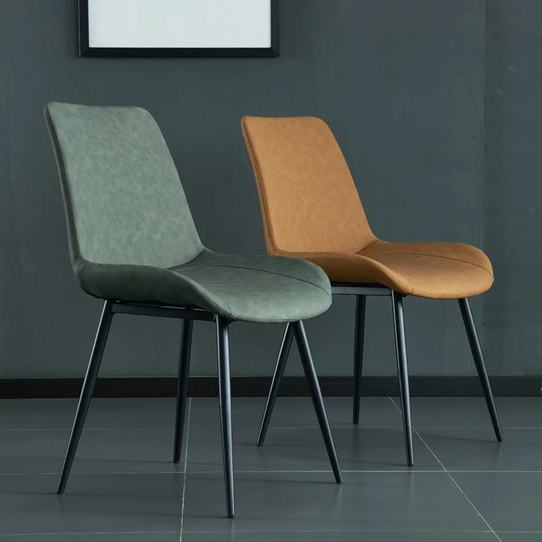 Sedie da pranzo stile moderno Sedie senza braccioli con gambe metallo per cucina Clearhalo