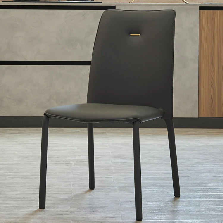 Sedie da pranzo stile moderno senza braccioli con gambe metallo per la casa Clearhalo