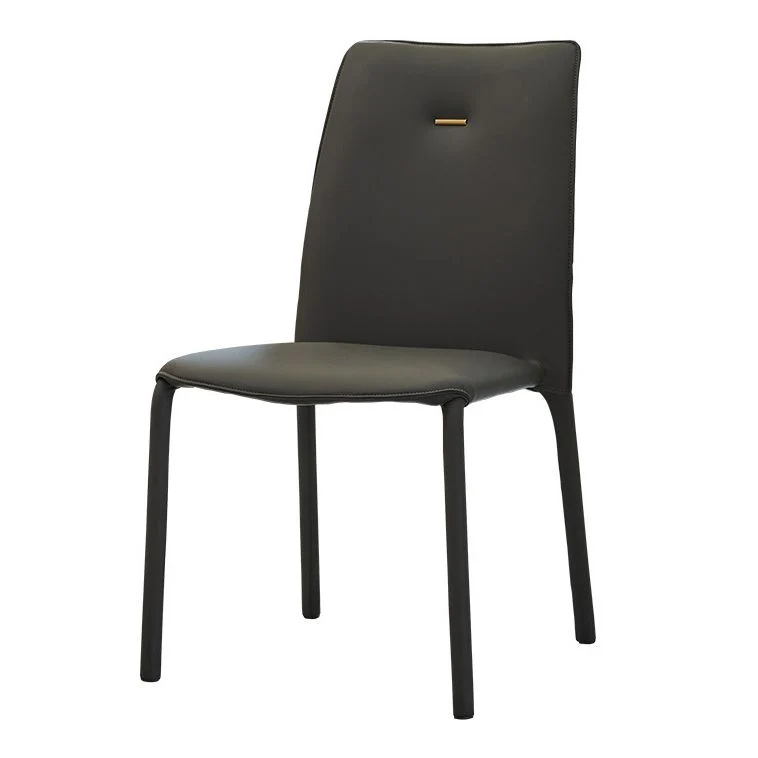 Sedie da pranzo stile moderno senza braccioli con gambe metallo per la casa Clearhalo