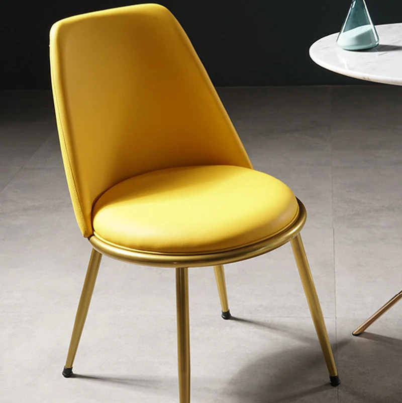 Sedie da pranzo stile nordico Sedia da cucina senza braccioli con gambe metallo Clearhalo