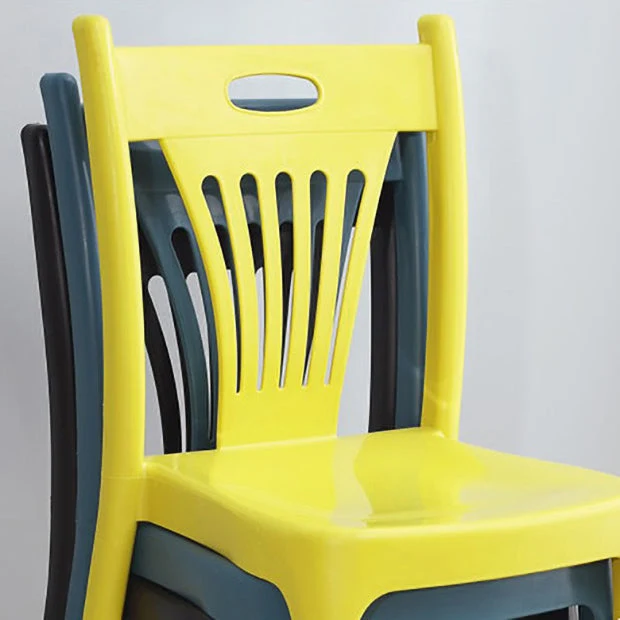 Sedie da pranzo stile nordico Sedie laterali da pranzo plastica senza braccioli per cucina (set di 4) Clearhalo