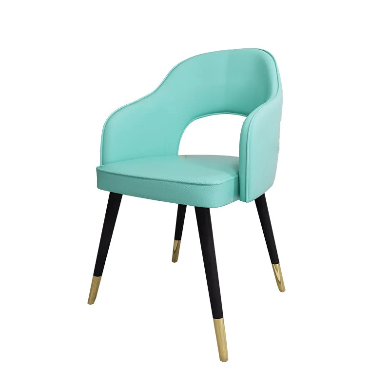 Sedie da pranzo stile nordico Sedie laterali da pranzo con gambe metallo per cucina Clearhalo