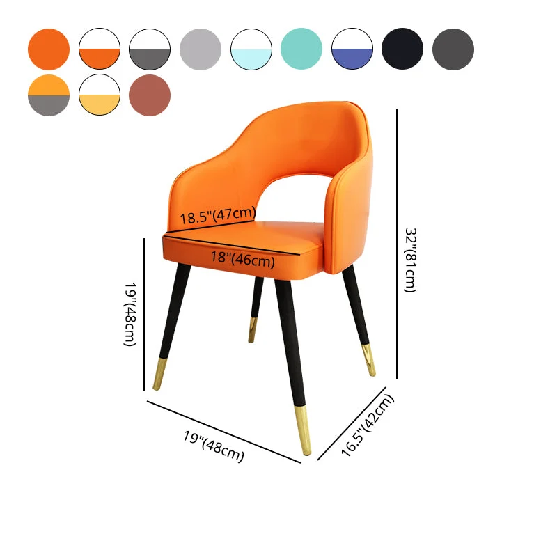 Sedie da pranzo stile nordico Sedie laterali da pranzo con gambe metallo per cucina Clearhalo