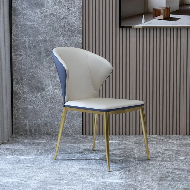 Sedie da pranzo stile nordico Sedie da pranzo senza braccioli con gambe metallo per cucina Clearhalo
