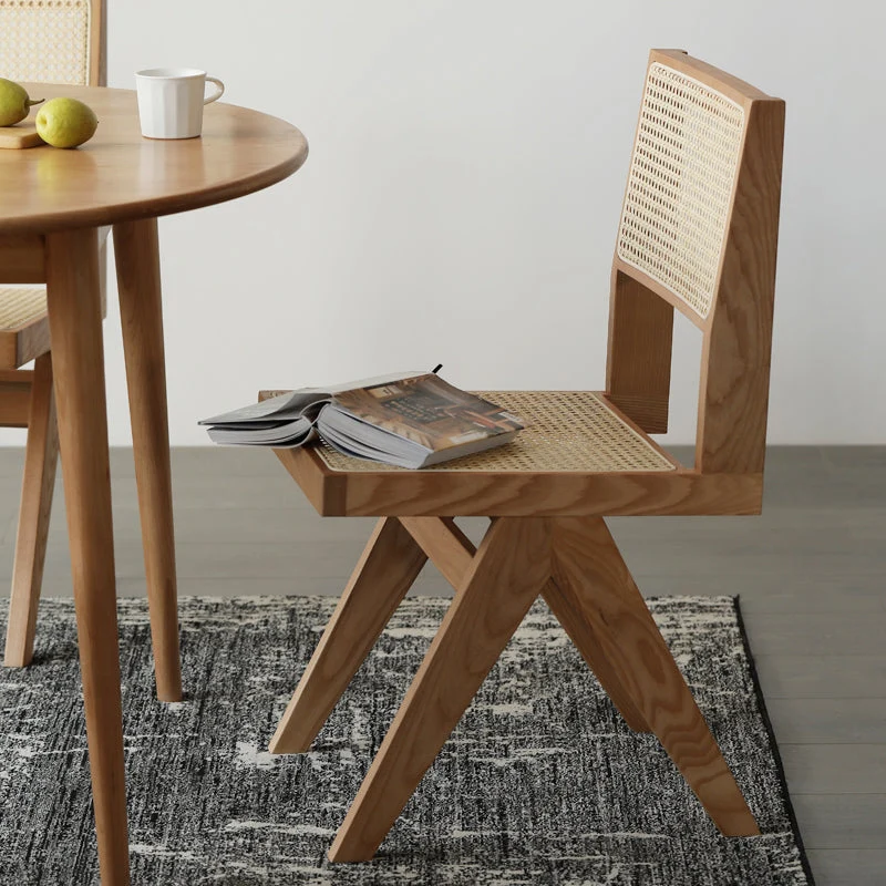 Sedie da pranzo stile tradizionale Sedia laterale da cucina senza braccioli con gambe legno Clearhalo