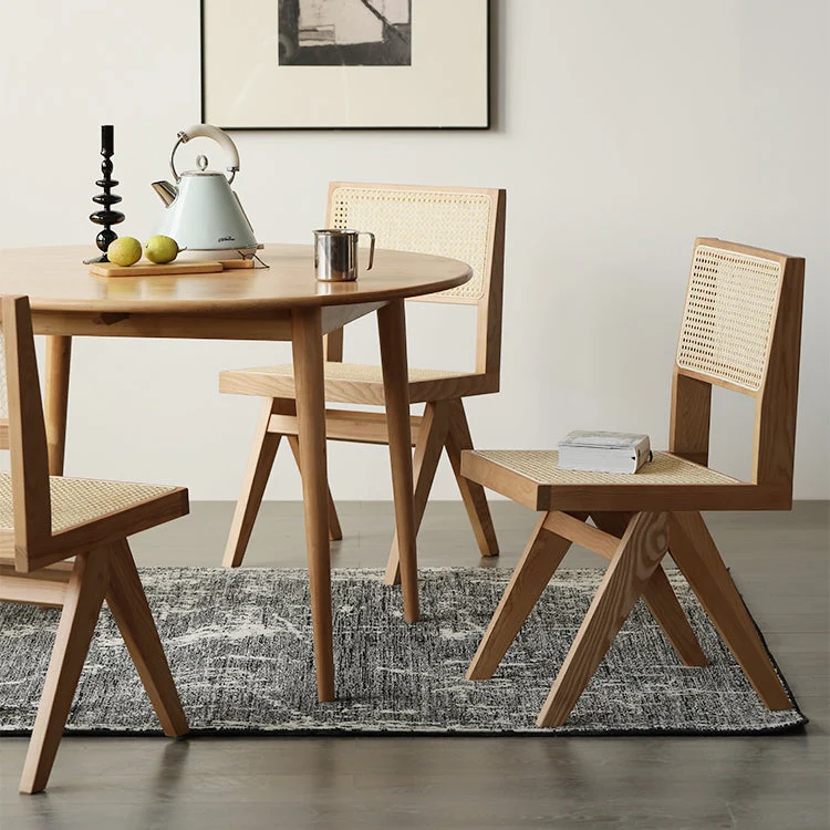 Sedie da pranzo stile tradizionale Sedia laterale da cucina senza braccioli con gambe legno Clearhalo