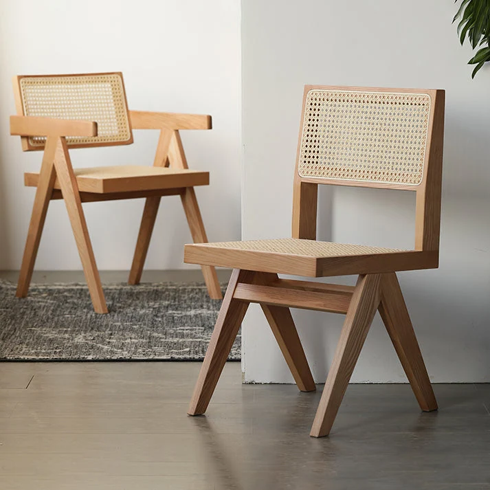 Sedie da pranzo stile tradizionale Sedia laterale da cucina senza braccioli con gambe legno Clearhalo