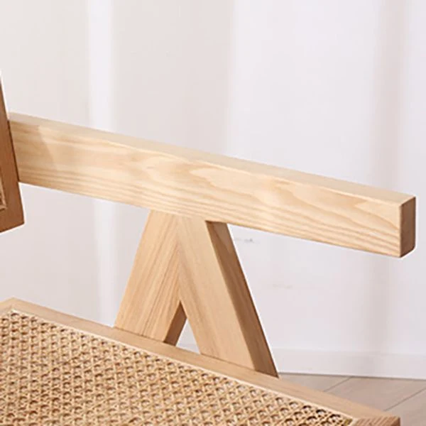 Sedie da pranzo vimini dal design moderno per sedie laterali con schienale aperto e braccioli domestici Clearhalo