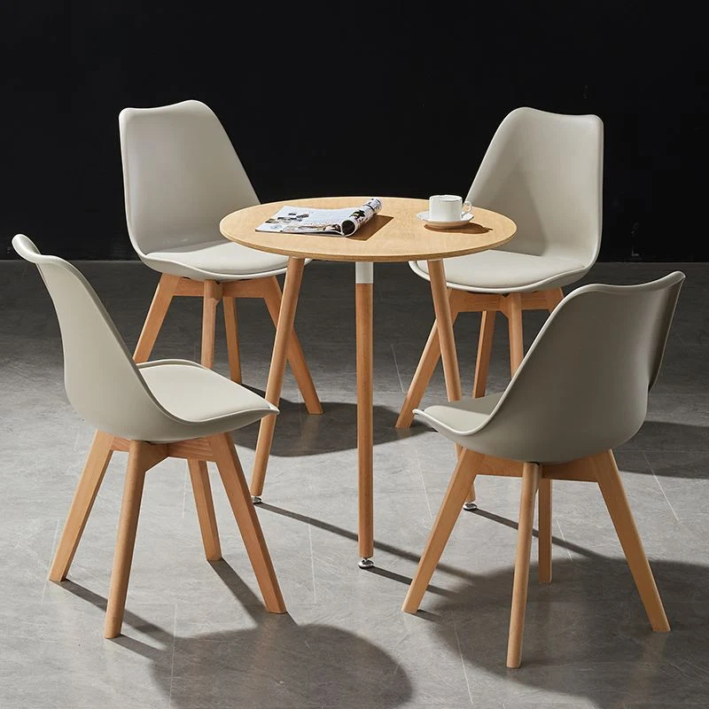 Sedie da sala da pranzo contemporanee legno Sedie da pranzo senza braccioli ecopelle per uso domestico Clearhalo