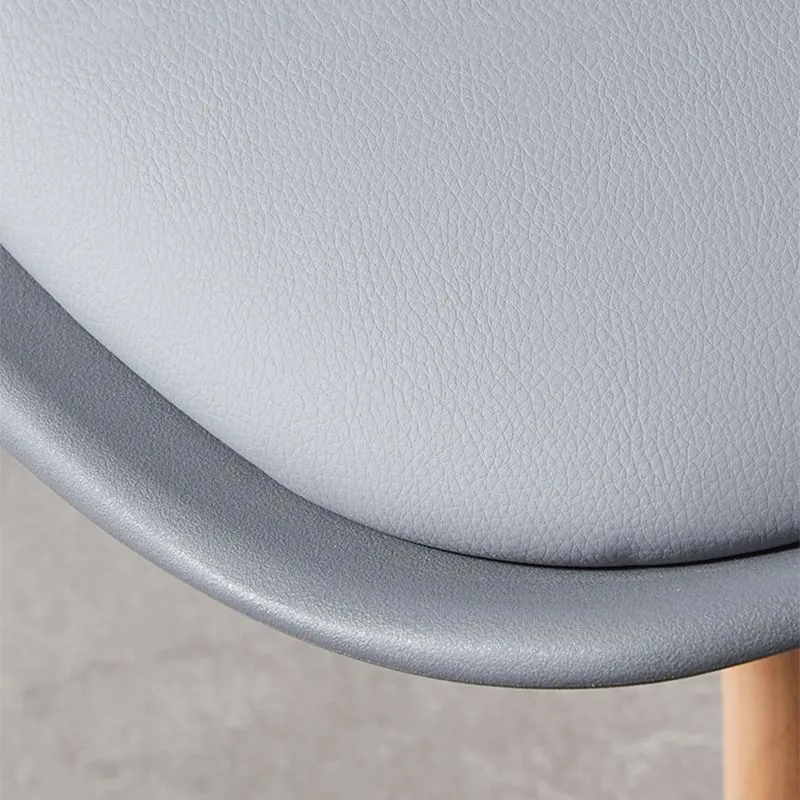 Sedie da sala da pranzo contemporanee legno Sedie da pranzo senza braccioli ecopelle per uso domestico Clearhalo
