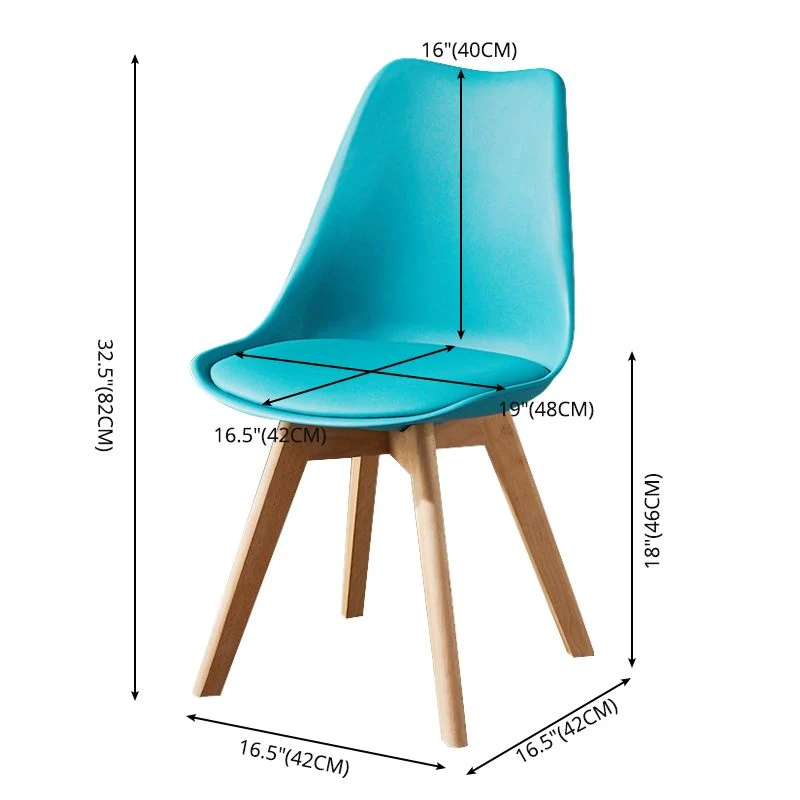 Sedie da sala da pranzo contemporanee legno Sedie da pranzo senza braccioli ecopelle per uso domestico Clearhalo