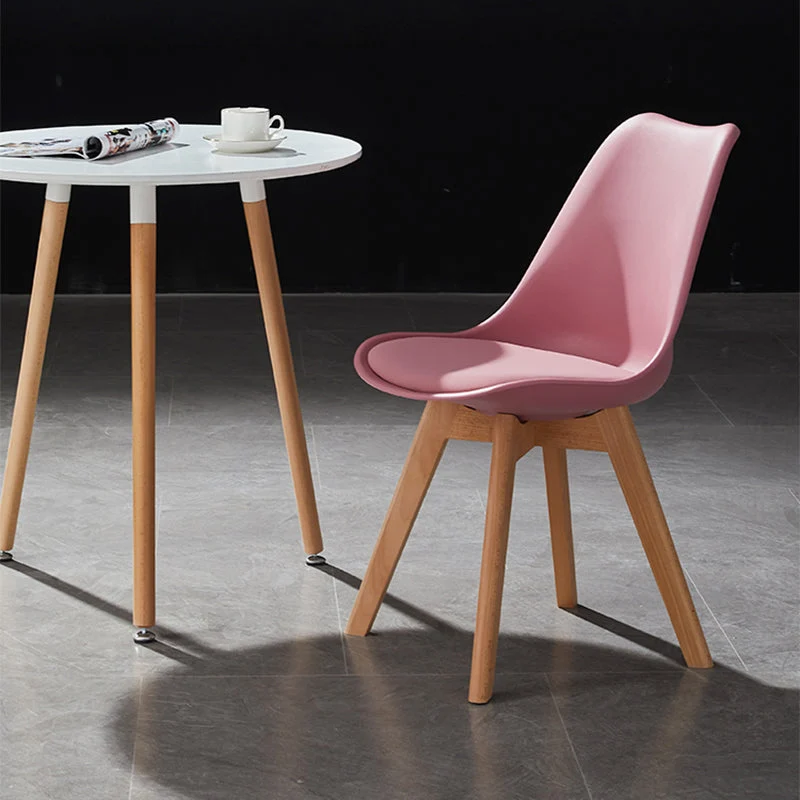 Sedie da sala da pranzo contemporanee legno Sedie da pranzo senza braccioli ecopelle per uso domestico Clearhalo
