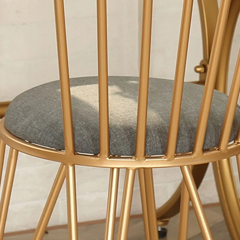 Sedie da sala da pranzo contemporanee metallo Sedia da pranzo con schienale doghe oro Clearhalo