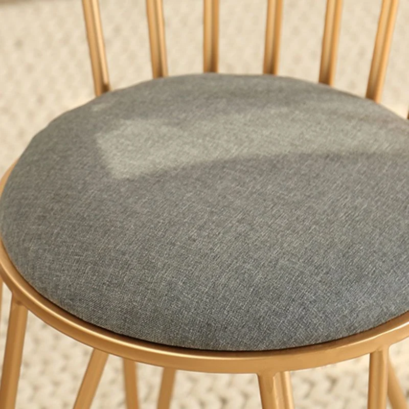 Sedie da sala da pranzo contemporanee metallo Sedia da pranzo con schienale doghe oro Clearhalo
