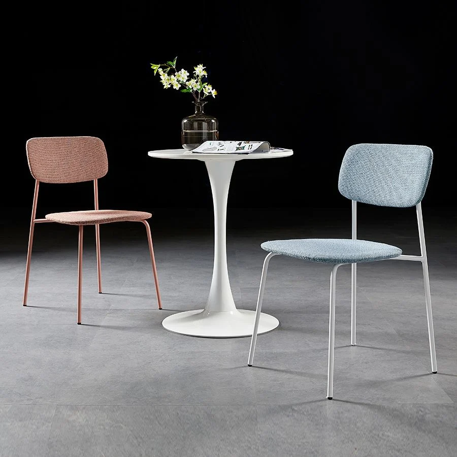 Sedie da sala da pranzo contemporanee metallo Sedia da pranzo con schienale aperto senza braccioli per uso domestico Clear...