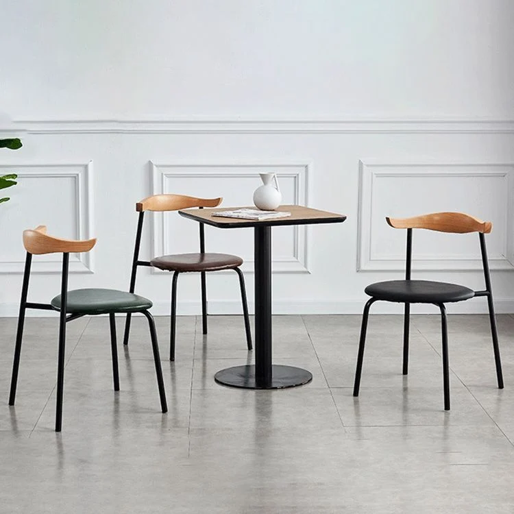 Sedie da sala da pranzo contemporanee metallo Sedia da pranzo laterale con schienale aperto senza braccioli per uso domest...