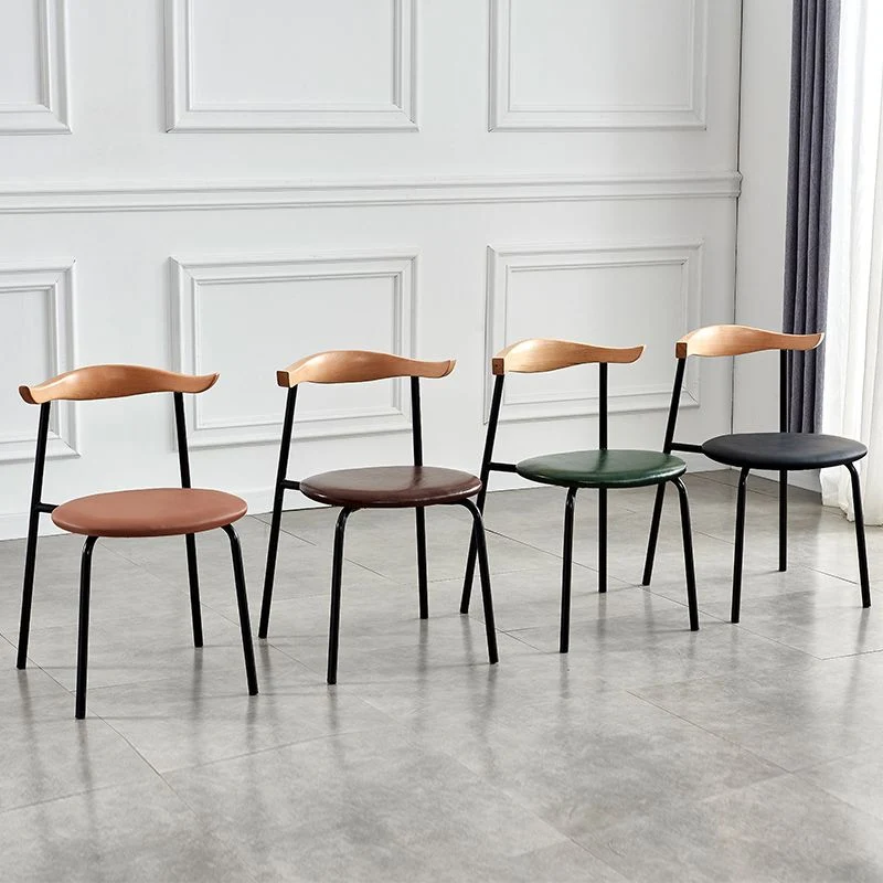 Sedie da sala da pranzo contemporanee metallo Sedia da pranzo laterale con schienale aperto senza braccioli per uso domest...