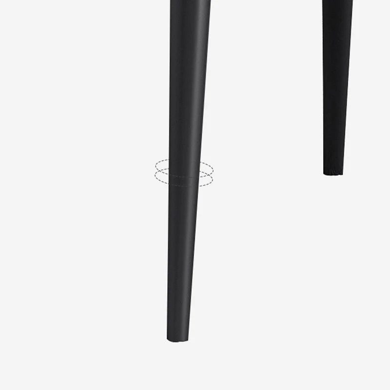 Sedie da sala da pranzo contemporanee metallo Sedie da pranzo senza braccioli ecopelle (set di 4) Clearhalo