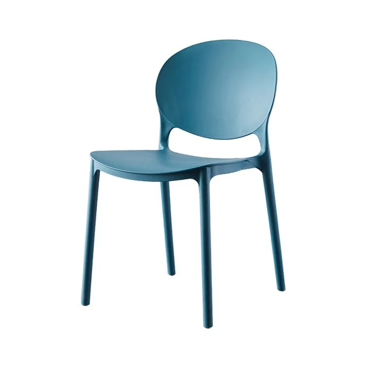 Sedie da sala da pranzo contemporanee plastica Sedie laterali da pranzo con schienale aperto con finitura opaca Clearhalo
