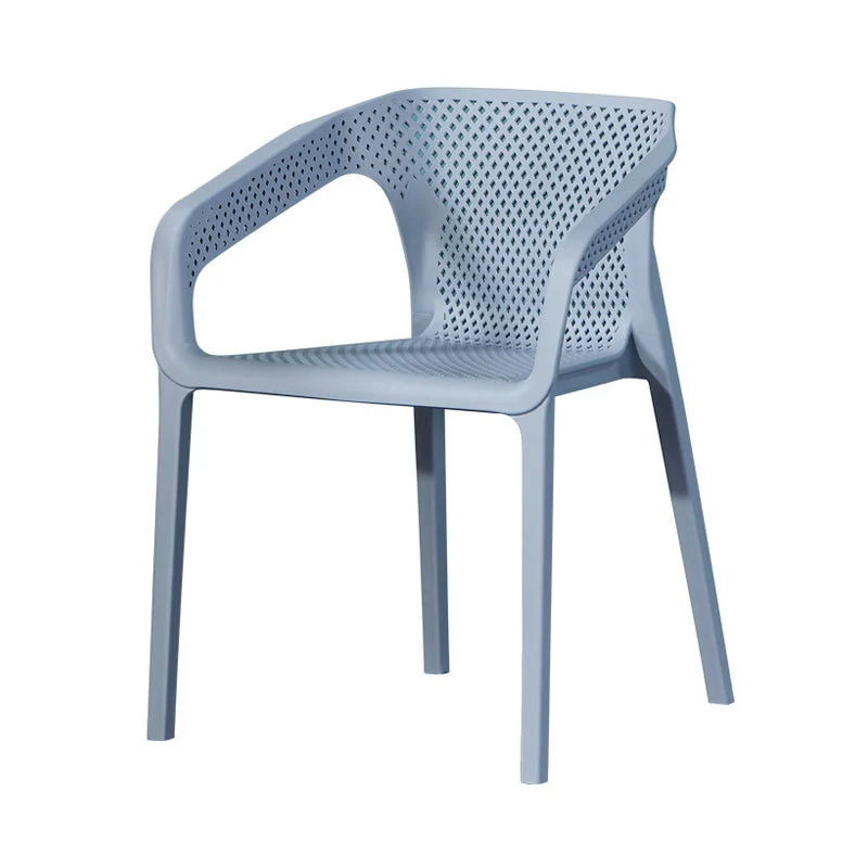 Sedie da sala da pranzo contemporanee Poltroncina da pranzo plastica per uso domestico (set di 4) Clearhalo