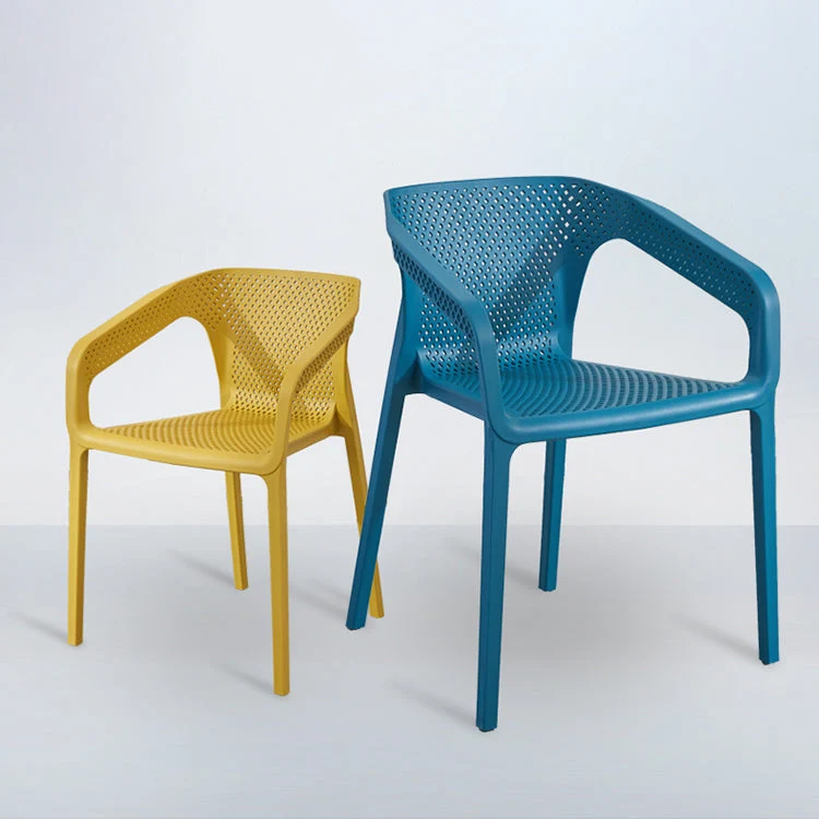Sedie da sala da pranzo contemporanee Poltroncina da pranzo plastica per uso domestico (set di 4) Clearhalo