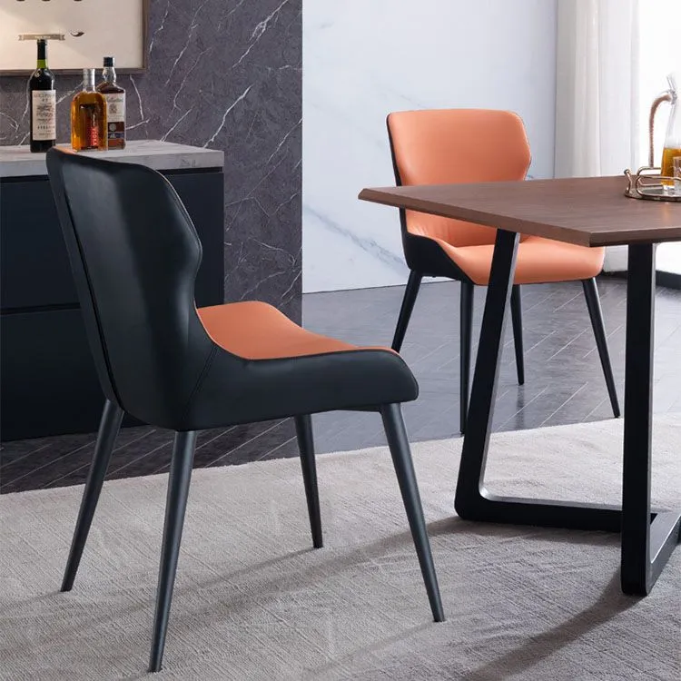 Sedie da sala da pranzo da cucina con bracciolo Wingback metallo stile moderno Clearhalo