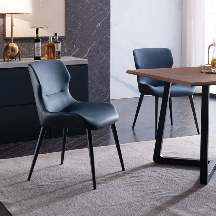 Sedie da sala da pranzo da cucina con bracciolo Wingback metallo stile moderno Clearhalo
