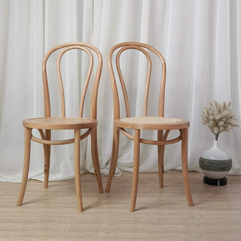 Sedie da sala da pranzo legno della fattoria Sedie da pranzo senza braccioli con schienale aperto per ristorante Clearhalo